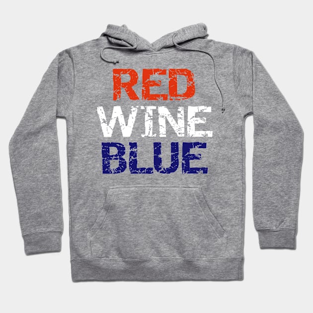 Red Wine Blue Hoodie by StacysCellar